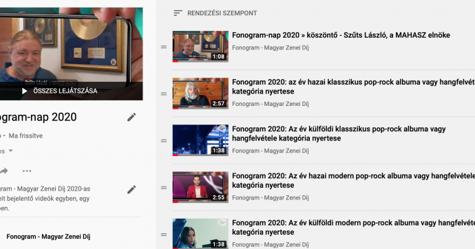 Nézd újra! A Fonogram 2020 nyertes videók egyben!